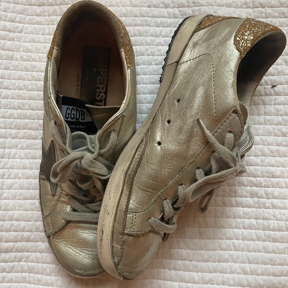 Golden Goose Silver Sneakers